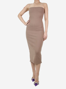 Leset Light brown tube dress - size M