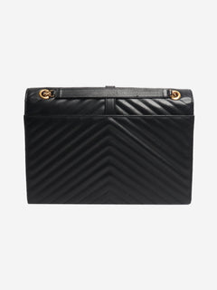 Black leather chevron large envelope bag Cross-body Bags Saint Laurent 