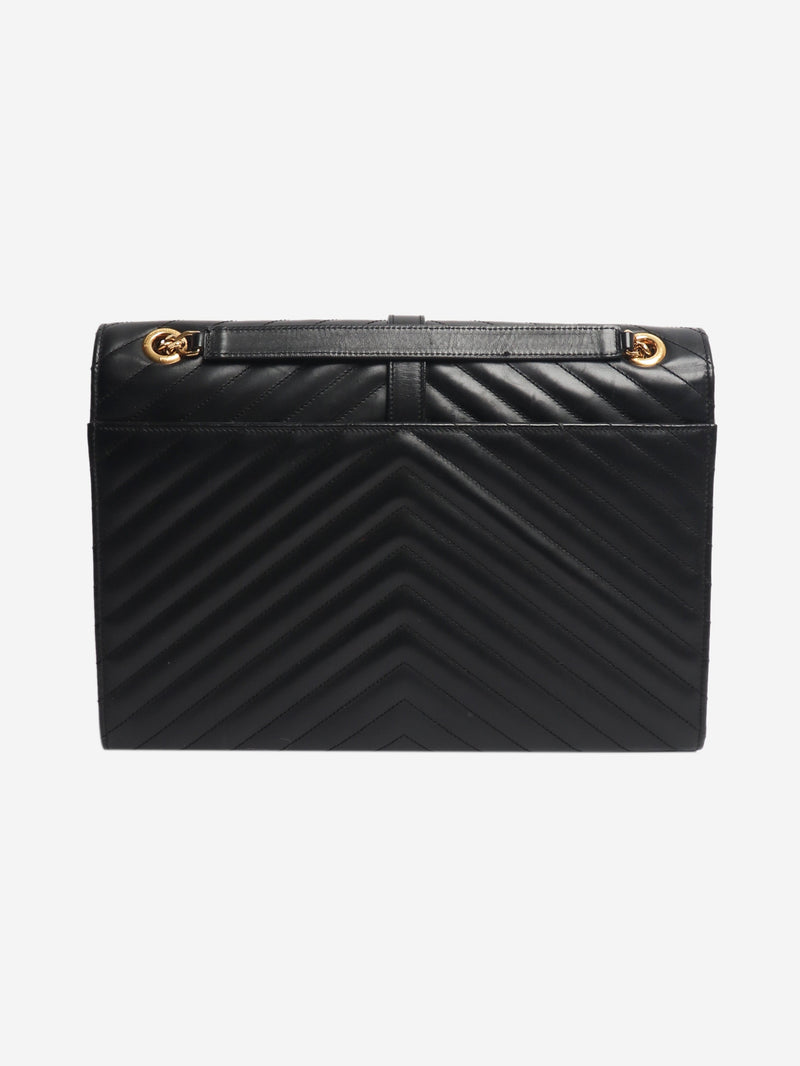 Black leather chevron large envelope bag Cross-body Bags Saint Laurent 