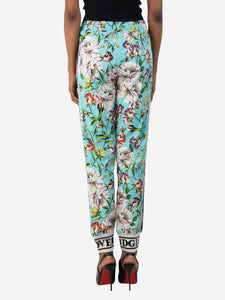 Dolce & Gabbana Blue floral joggers - size UK 6