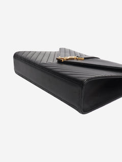 Black leather chevron large envelope bag Cross-body Bags Saint Laurent 