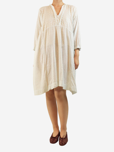 Ice blue broderie anglaise midi dress - size M Dresses Dosa 