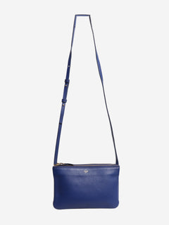 Blue Trio leather shoulder bag