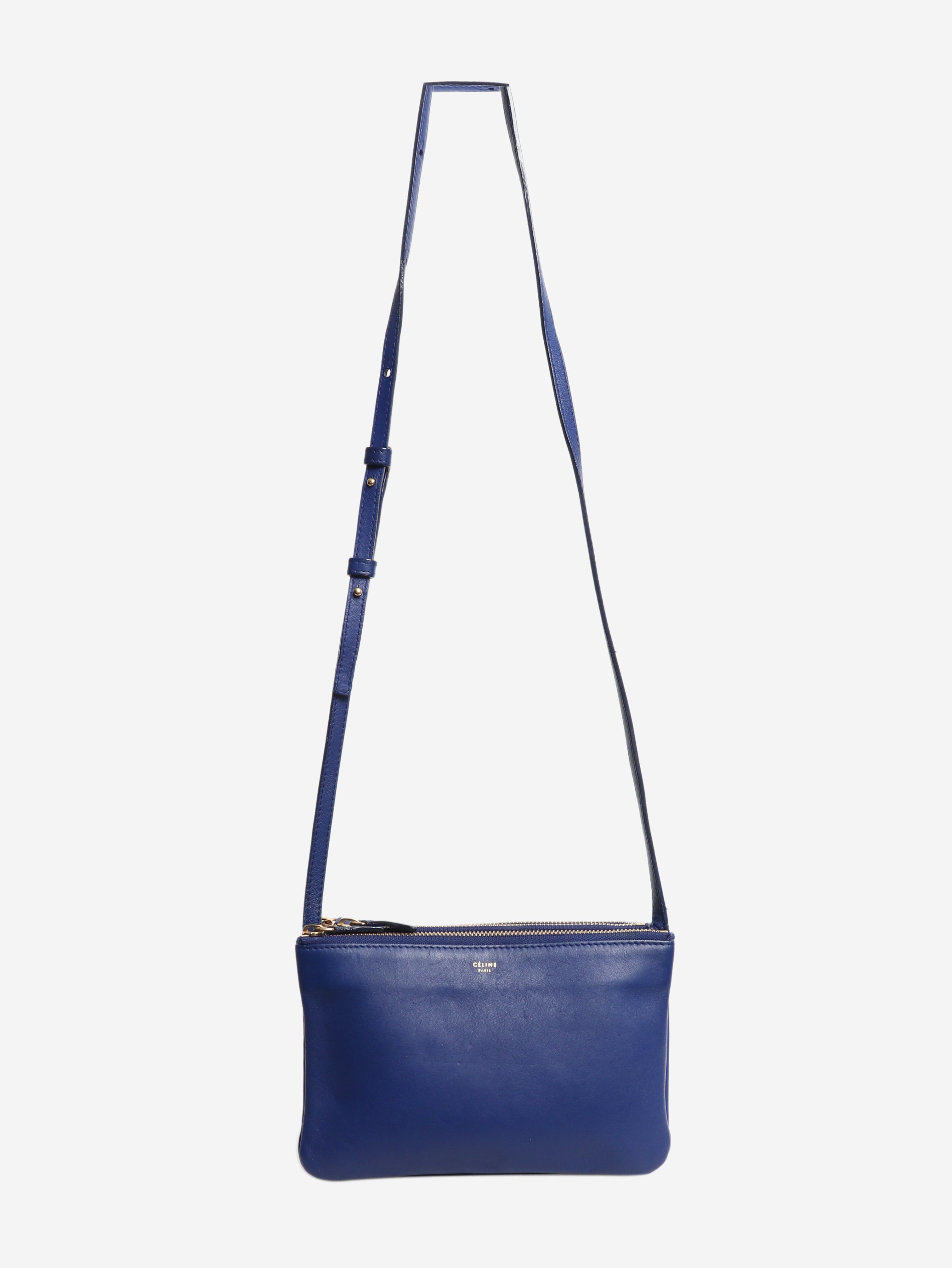 Blue Trio leather shoulder bag