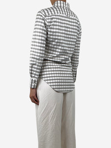 Thom Browne Grey checked cotton shirt - size UK 8