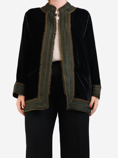 Black velvour Marakesh jacket - size XL Coats & Jackets Marina Anouilh 