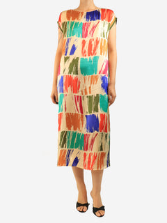 Multi printed silk dress - size One Size