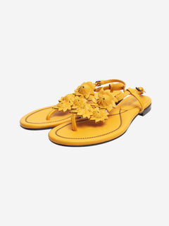 Yellow floral sandals - size EU 38 Flat Sandals Bottega Veneta 