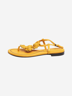 Yellow floral sandals - size EU 38 Flat Sandals Bottega Veneta 