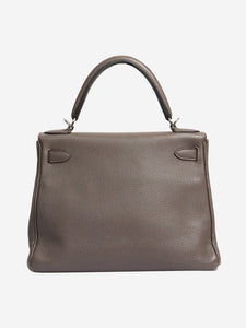 Hermes Etain Kelly 28 bag in Togo leather