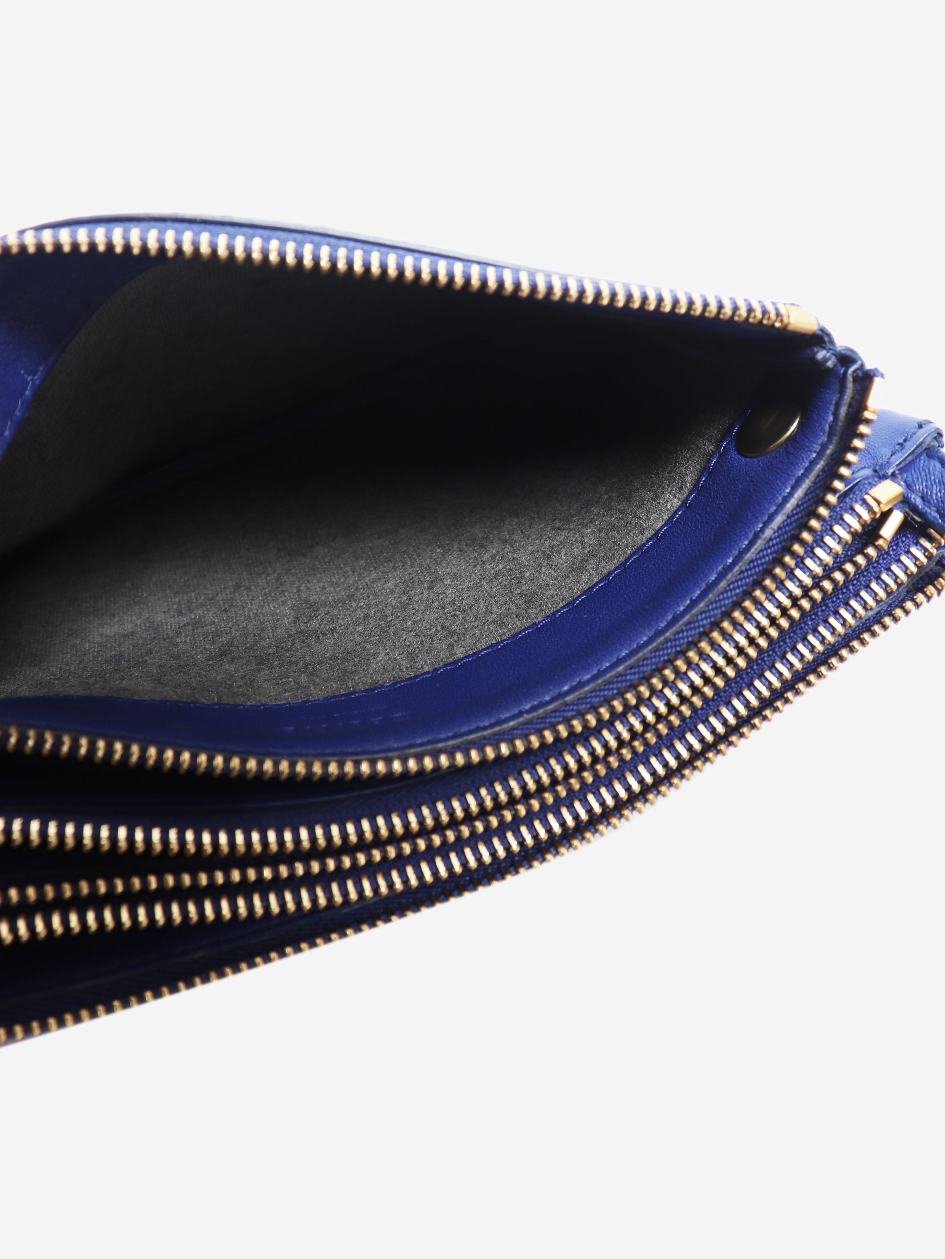 Blue Trio leather shoulder bag