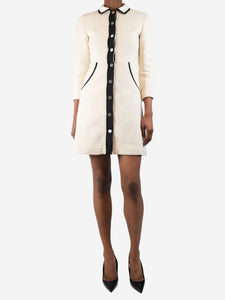 Maje Cream boucle mini dress - size UK 8