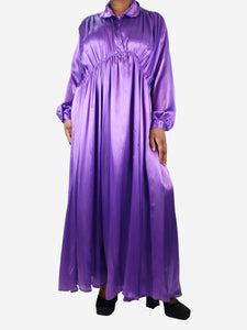 Forte Forte Purple silk satin dress - size UK 12