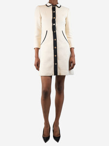 Maje Cream boucle mini dress - size UK 8