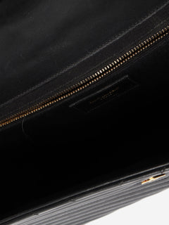 Black leather chevron large envelope bag Cross-body Bags Saint Laurent 