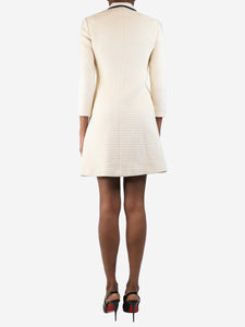 Maje Cream boucle mini dress - size UK 8