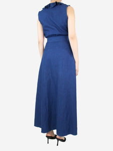 A.P.C. Blue sleeveless denim maxi dress - size UK 8