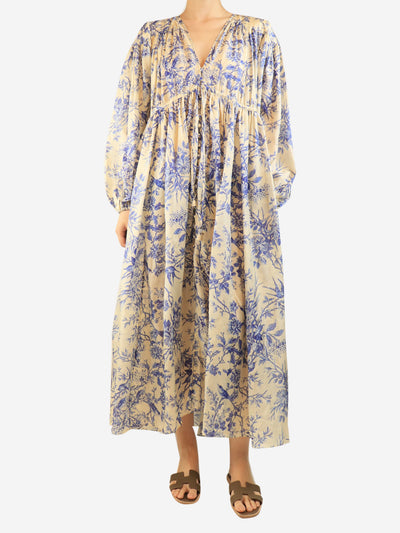 Cream sheer printed maxi dress - size UK 14 Dresses Zimmermann 