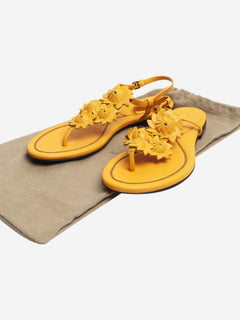 Yellow floral sandals - size EU 38 Flat Sandals Bottega Veneta 