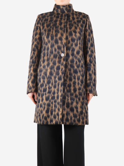 Brown leopard mohair coat - size UK 10 Coats & Jackets Max Mara 