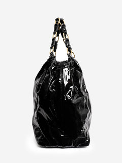 Black high-shine leather Kate tote bag Tote Bags Anine Bing 