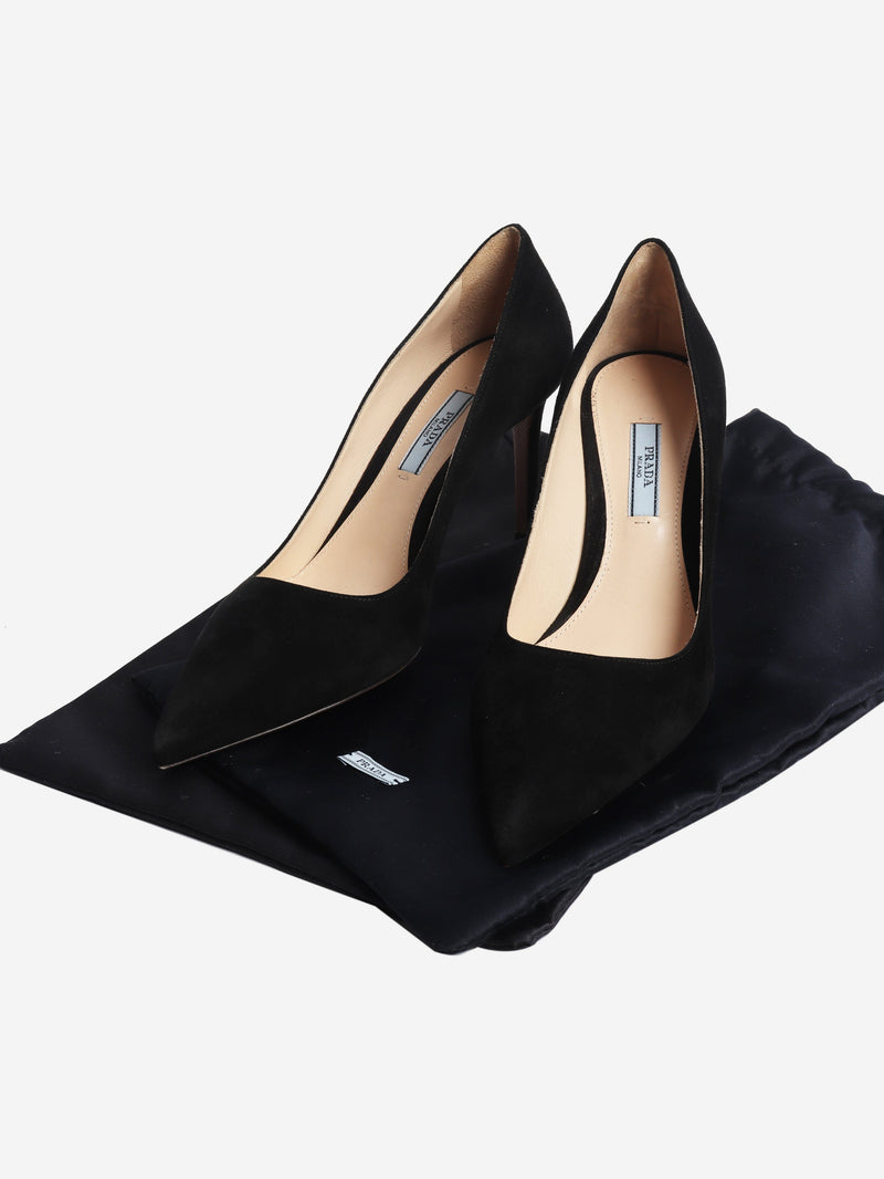 Black suede pumps - size EU 38 Heels Prada 