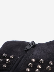 Saint Laurent Black suede studded ankle boots - size EU 37