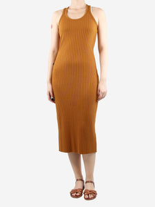 Vince Rust brown ribbed tank dress - size S