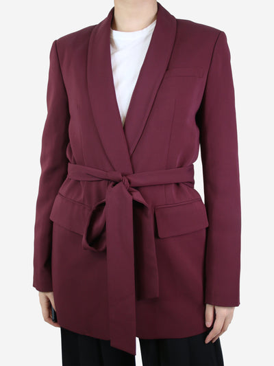 Burgundy belted single-button blazer - size XS Coats & Jackets Tibi 