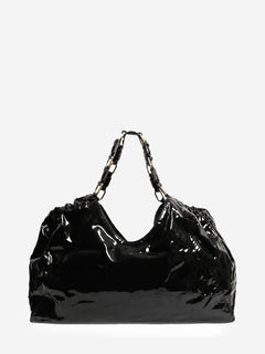 Black high-shine leather Kate tote bag Tote Bags Anine Bing 