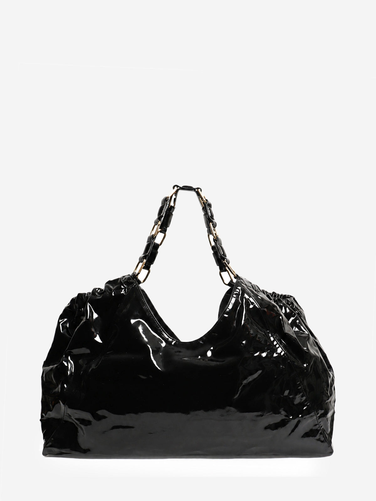 Black high-shine leather Kate tote bag Tote Bags Anine Bing 