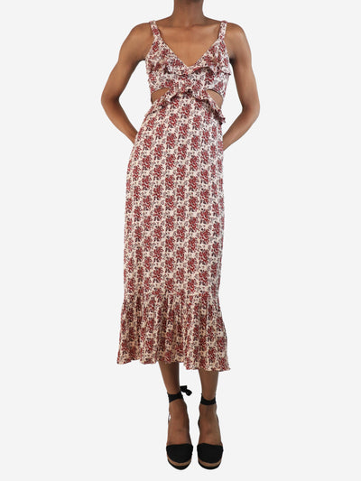Multi floral midi dress - size UK 6 Dresses SIR. 