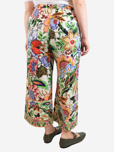 Etro Multi floral printed trousers - size UK 14