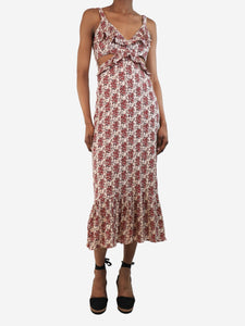 SIR. Multi floral midi dress - size UK 6