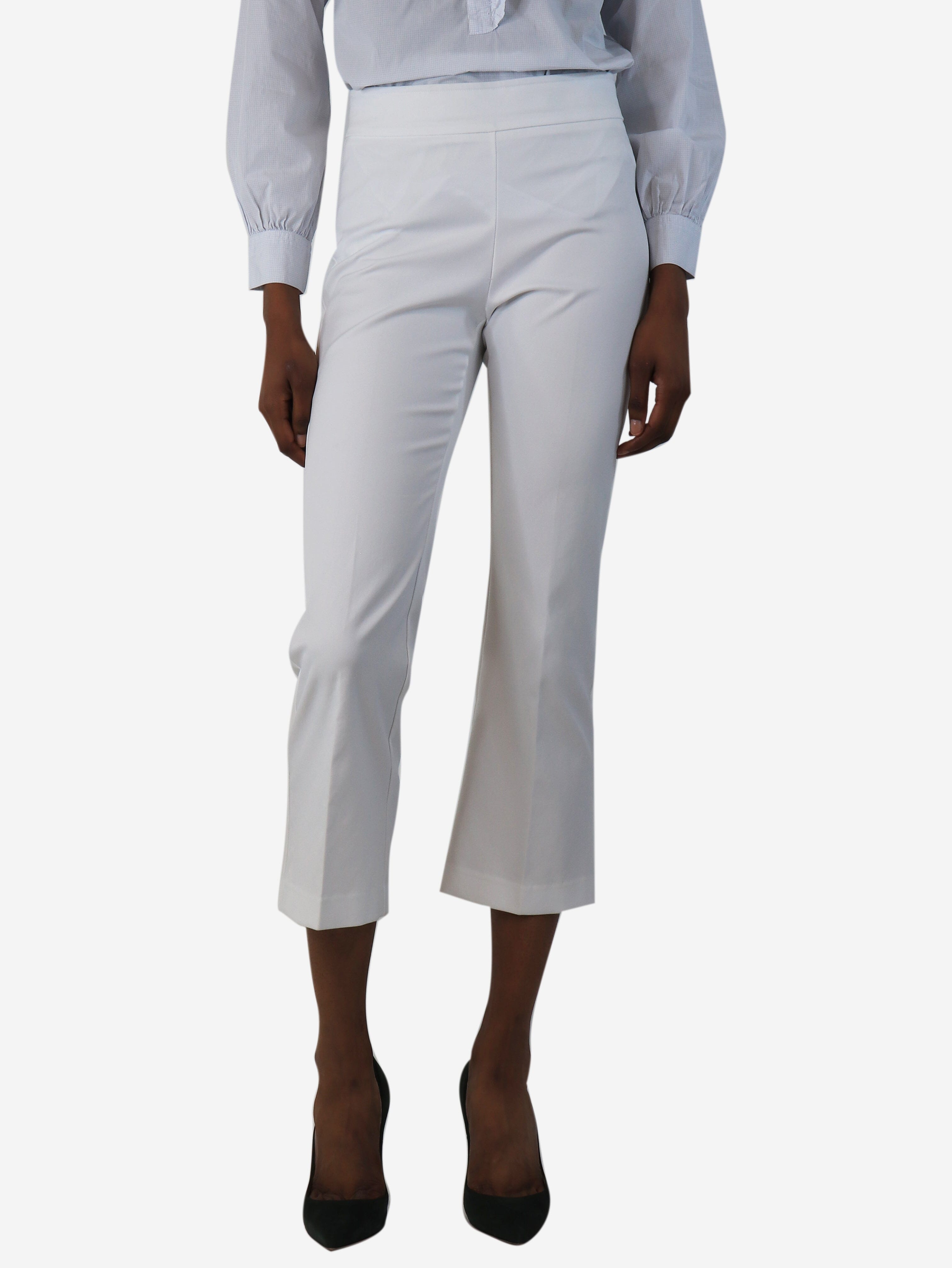 White cropped trousers - size UK 6 Trousers Divine Cashmere 