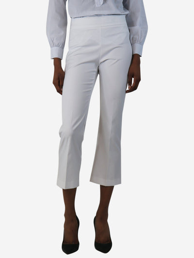 White cropped trousers - size UK 6 Trousers Divine Cashmere 