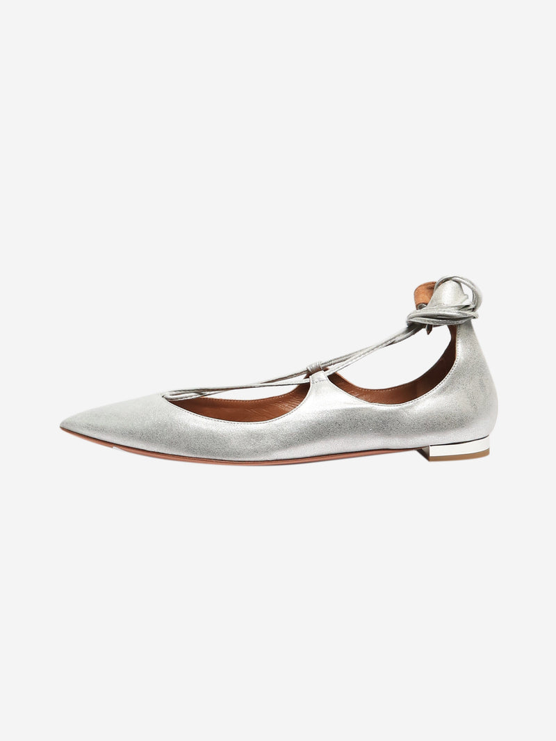 metallic Christy flats
