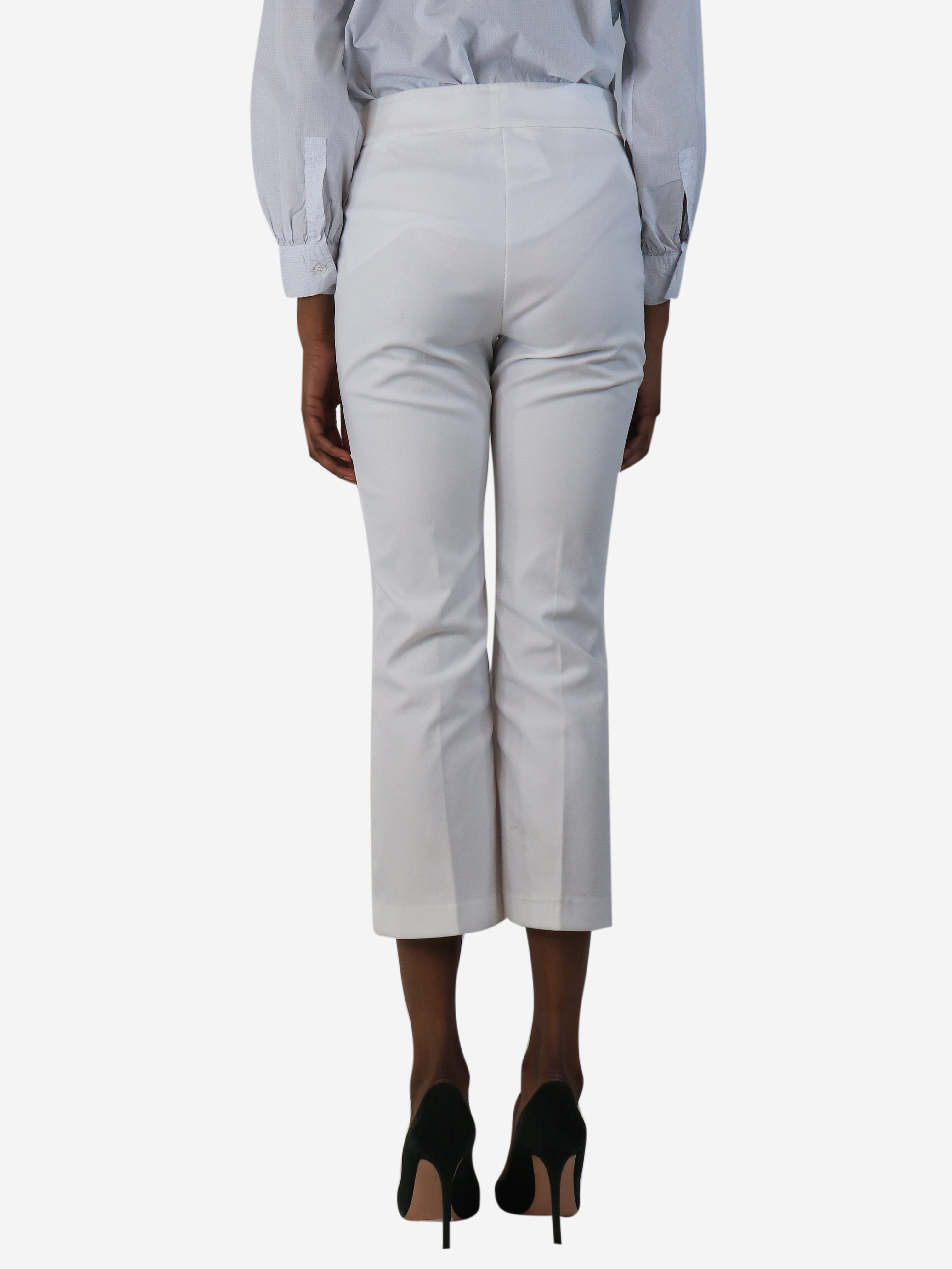 White cropped trousers - size UK 6 Trousers Divine Cashmere 