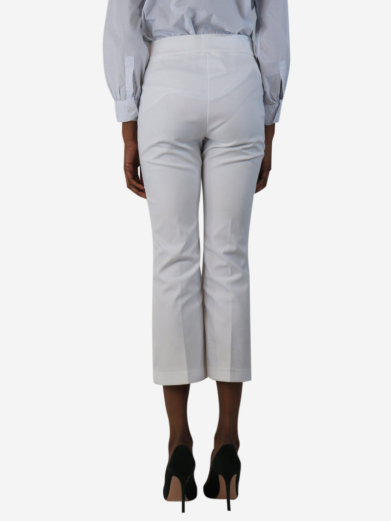 White cropped trousers - size UK 6 Trousers Divine Cashmere 