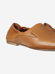 Loro Piana Tan leather flat shoes - size EU 37