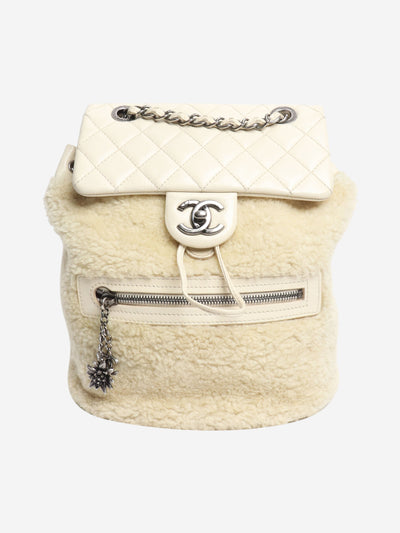 Ivory 2015 shearling and lambskin backpack Backpacks Chanel 