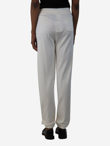 Loro Piana Cream silk-blend joggers - size UK 6