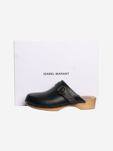 Isabel Marant Black Thalie leather clogs - size EU 38