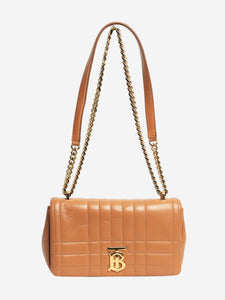 Burberry Tan small quilted Lola Bag