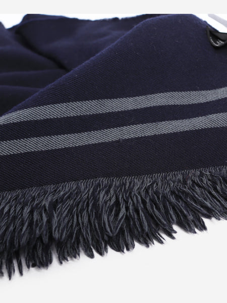 Navy Monogram wool scarf alternate image