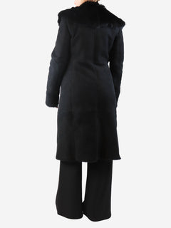 Black lambskin coat - size UK 12 Coats & Jackets Fratelli Rossetti 