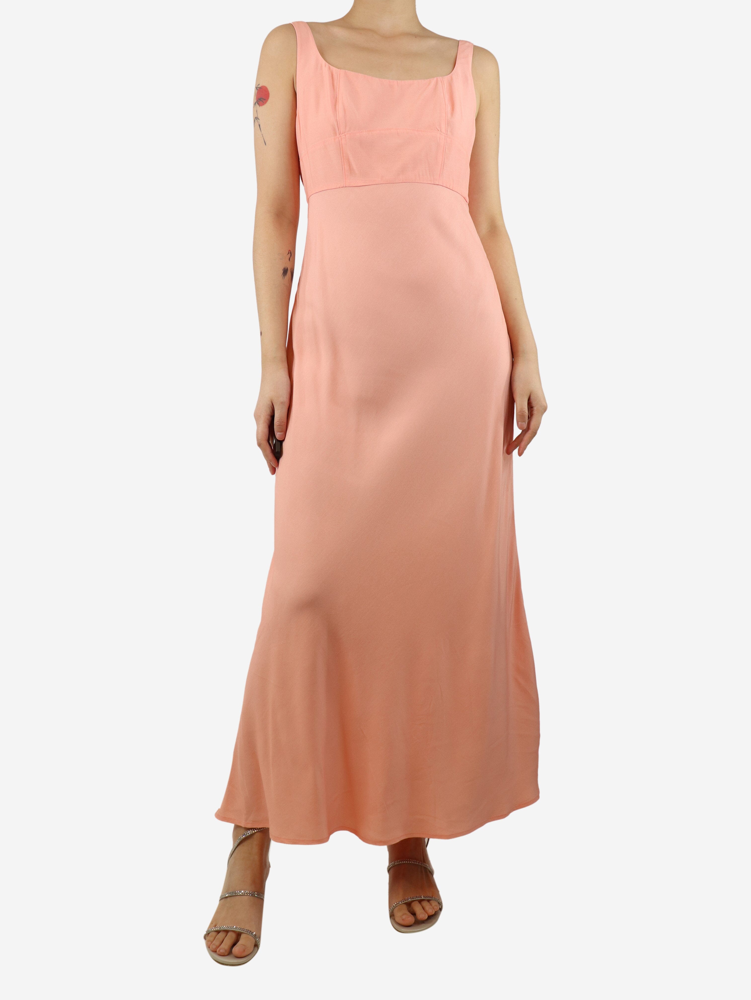 Light pink midi slip dress - size UK 10 Dresses Rixo 