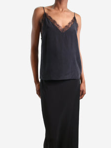 Anine Bing Black lace-trimmed camisole - size XS