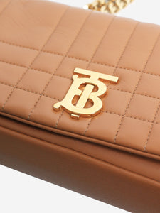 Burberry Tan small quilted Lola Bag