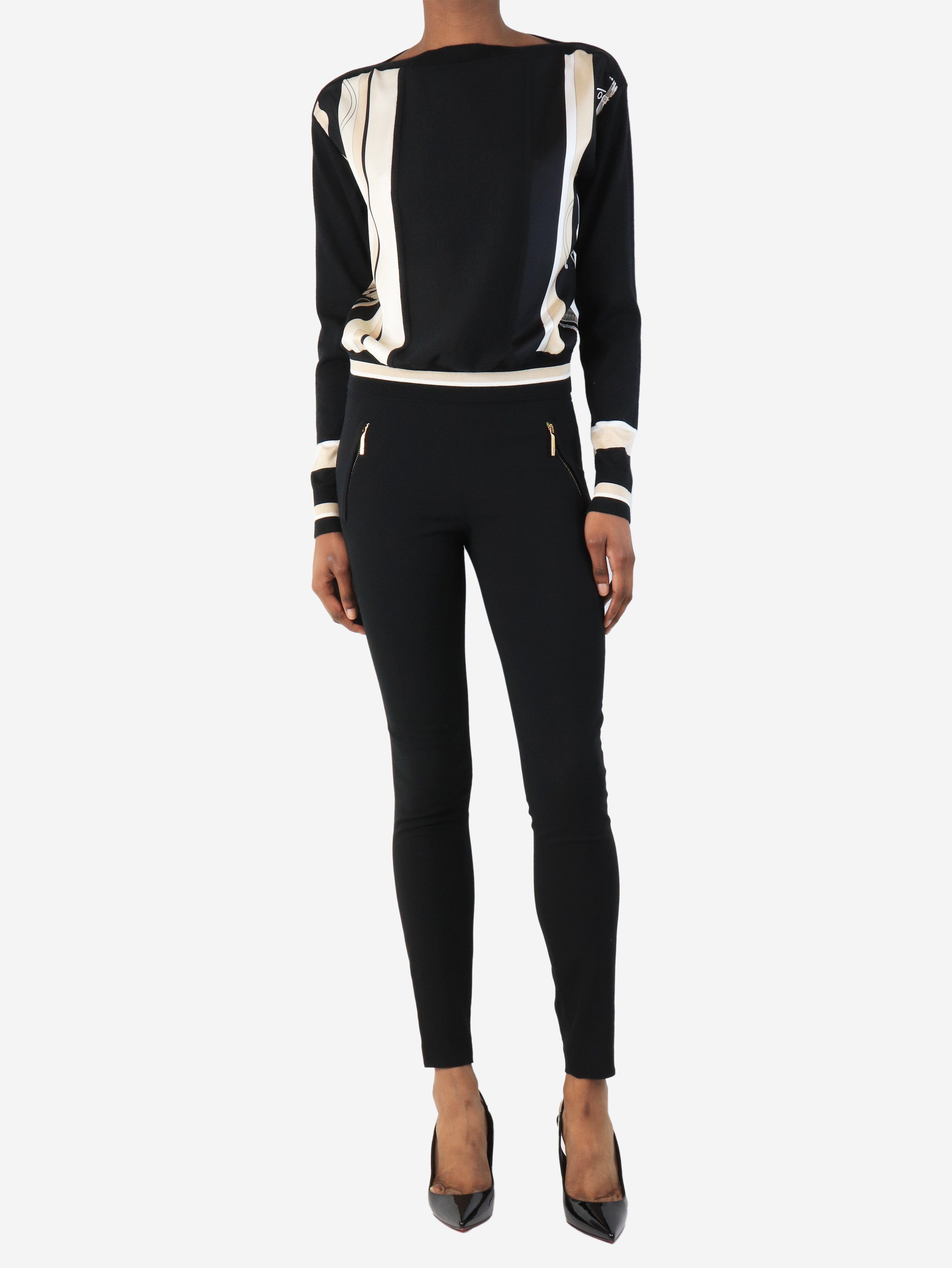 Black leggings - size UK 8 Trousers Emilio Pucci 